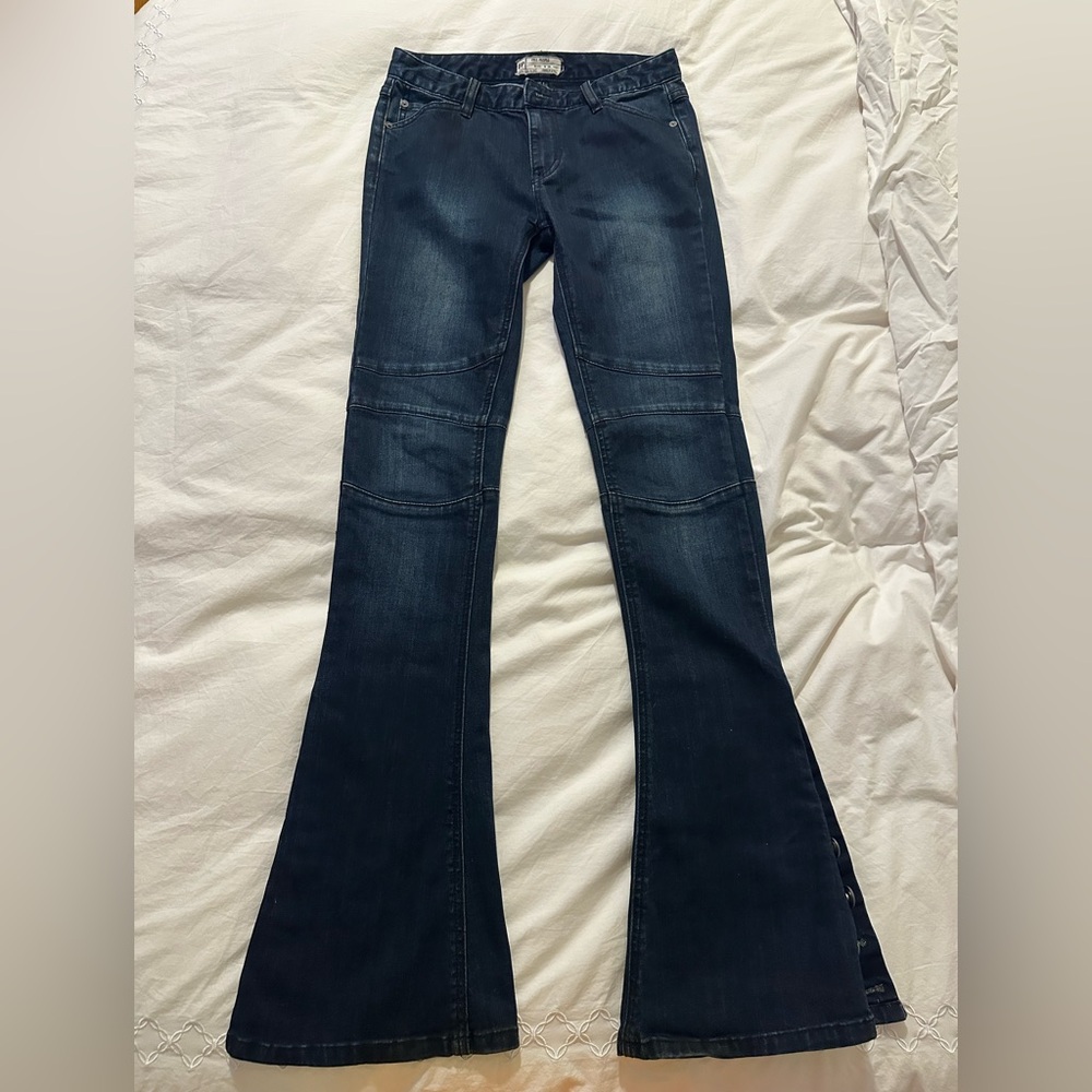 Free People Dark Indigo Flare Jeans